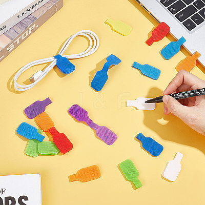 64Pcs Nylon Hook & Loop Cable Labels FIND-ME0003-88-1