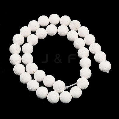 Synthetic Lava Rock Beads Strands G-S397-D02-8mm-1