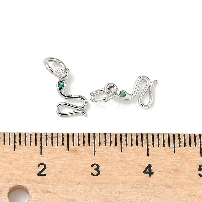 Brass Micro Pave Cubic Zirconia Pendants KK-D386-01P-1