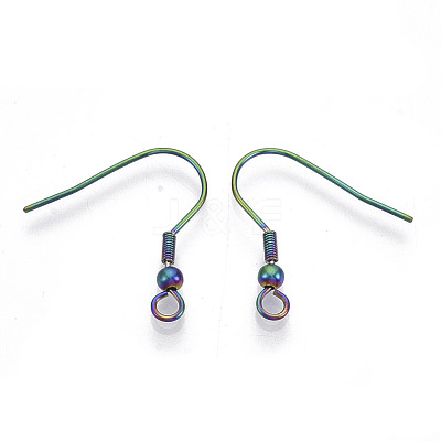 PVD Vacuum Plating 201 Stainless Steel Earring Hooks STAS-R102-38-1