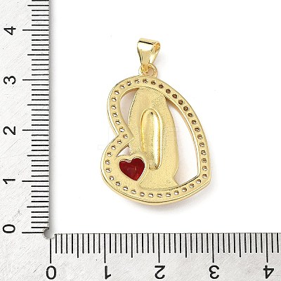 Brass Micro Pave Cubic Zirconia Pendants KK-L243-05G-01-1