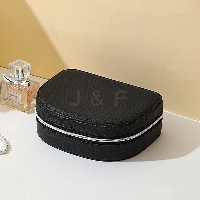Half Round PU Leather Jewelry Box PW-WG80655-03-1