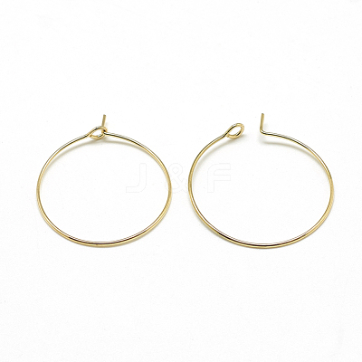 Brass Hoop Earrings KK-T032-005G-1