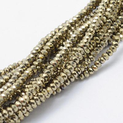 Electroplate Glass Beads Strands EGLA-J144-FP-A04-1