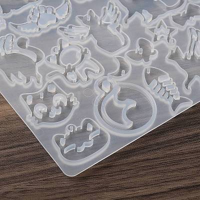 Cat Shape Theme DIY Pendant Silicone Molds DIY-F161-01B-1