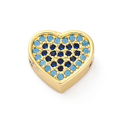 Brass Cubic Zirconia Beads KK-S510-41G-02-1