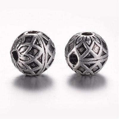Tibetan Style Alloy 3-Hole Guru Beads PALLOY-YC65917-AS-1