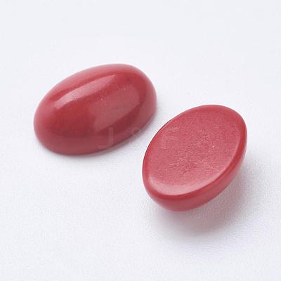 Synthetic Coral Cabochons G-F501-02-10x14mm-1