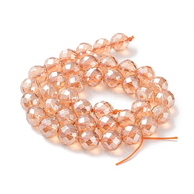 Electroplated Synthetic Quartz Crystal Beads Strands G-Z038-A02-03PL-1-1