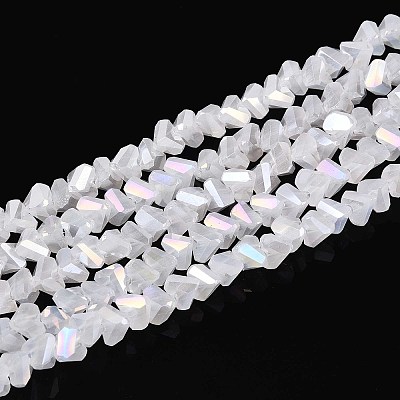 Electroplate Imitation Jade Glass Beads Strands GLAA-N023-4mm-31-1