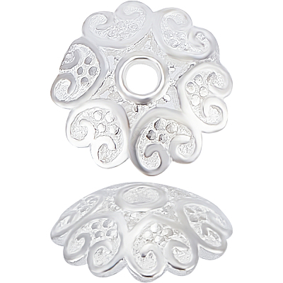 10Pcs 925 Sterling Silver Bead Caps STER-CN0001-37-1