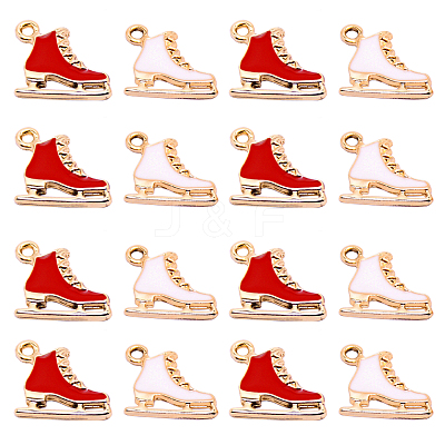 20Pcs 2 Colors Alloy Enamel Pendants PALLOY-CJ0001-137-1