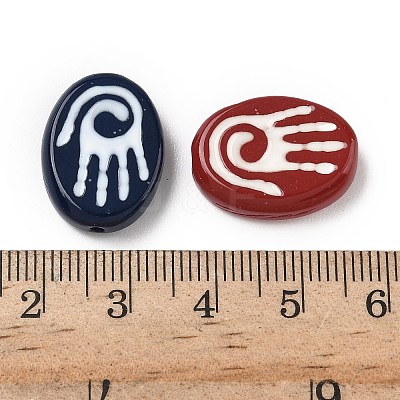 Baking Paint Glass Beads LAMP-D003-06-1