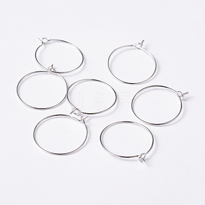 Silver Color Plated Brass Earring Hoops X-EC067-1S-1