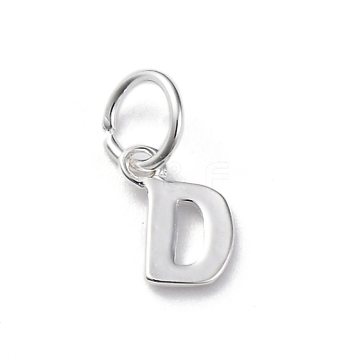 925 Sterling Silver Letter Charms STER-C012-01S-D-1