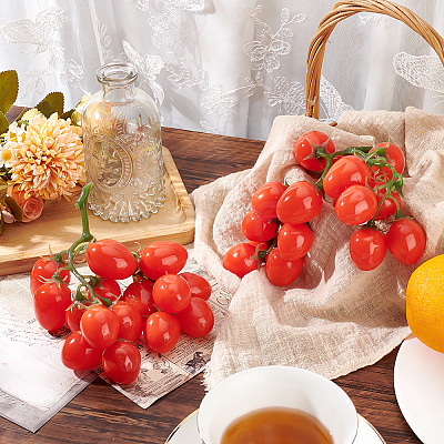 Mini Plastic Imitation Cherry Tomato DJEW-WH0042-57-1