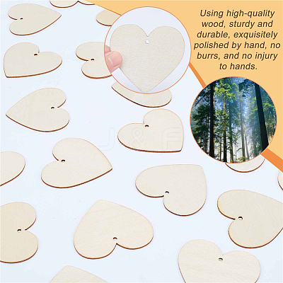 1 Set Wooden Wedding Guest Book Alternative AJEW-CP0005-17-1