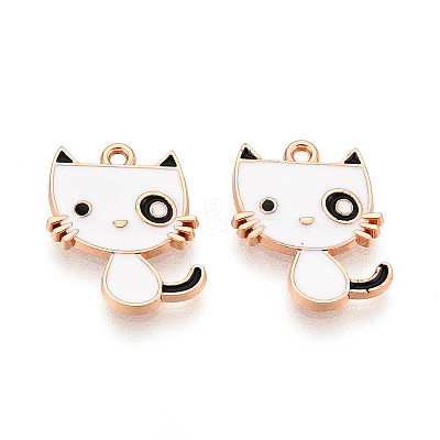 Alloy and Enamel Pendants ENAM-T021-35B-G-1