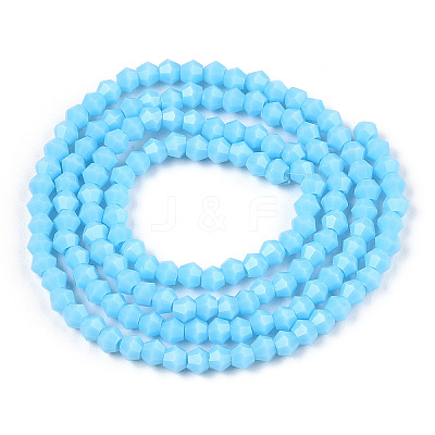 Opaque Solid Color Imitation Jade Glass Beads Strands EGLA-A039-P2mm-D12-1