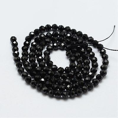 Natural Black Spinel Beads Strands G-E366-07-3mm-1