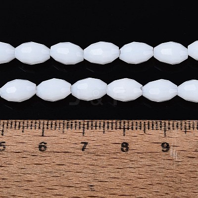 Opaque Solid Color Glass Beads Strands GLAA-N071-01A-C01-1