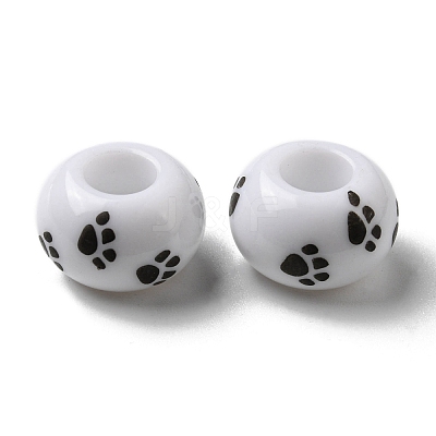 Printed Opaque Acrylic Beads SACR-D006-01A-1