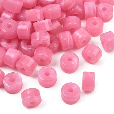 Two-Color Opaque Acrylic Imitation Gemstone Beads AC-CBA3EFE-02D-1