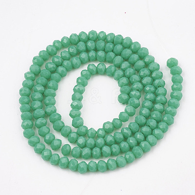 Opaque Solid Color Glass Beads Strands GLAA-S178-12C-05-1