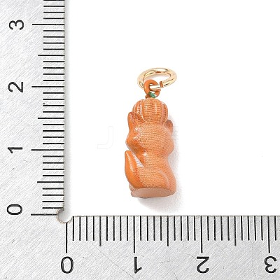 Brass Enamel Pendants KK-CBAE20A-01B-G-1