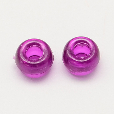 Transparent Acrylic European Beads MACR-Q156-02-1