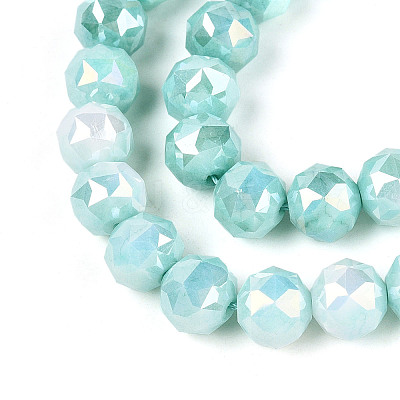 Anti-Tarnish Electroplate Glass Beads Strands GLAA-N010-10mm-10-1