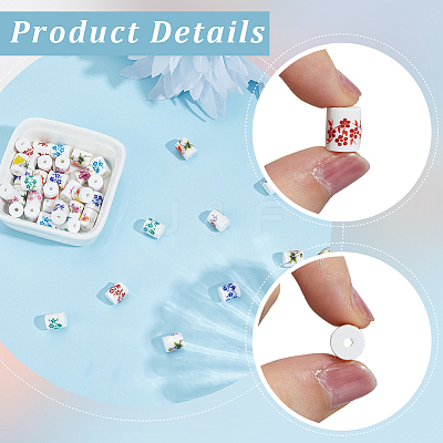 54Pcs Handmade Porcelain Beads PORC-SC0001-26A-1