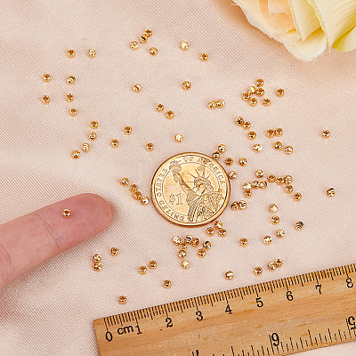 100Pcs Brass Beads KK-HS0015-29G-1