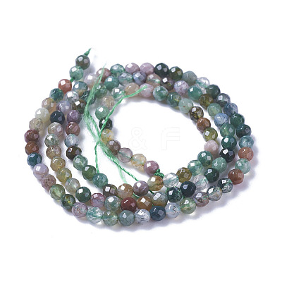 Natural Indian Agate Bead Strands X-G-A129-3mm-03-1