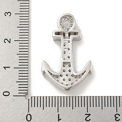 Brass Micro Pave Clear Cubic Zirconia Pendants KK-G493-01P-01-1