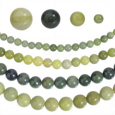 120Pcs 4 Styles Natural Chinese Jade/Southern Jade Beads G-PA0002-14-1