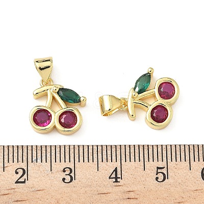 Brass Micro Pave Cubic Zirconia Pendants KK-L243-01G-02-1