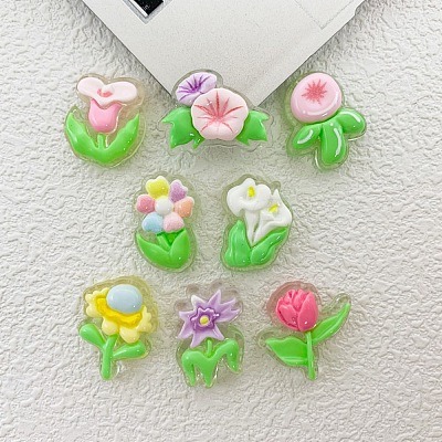 Transparent Resin Cabochons CRES-I046-09-1
