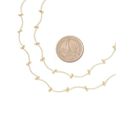 Brass Double Layer Necklaces NJEW-JN05388-1