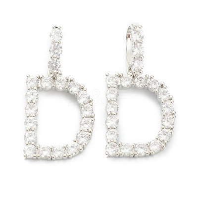 Brass+Cubic Zirconia Pendants ZIRC-J039-18P-D-1