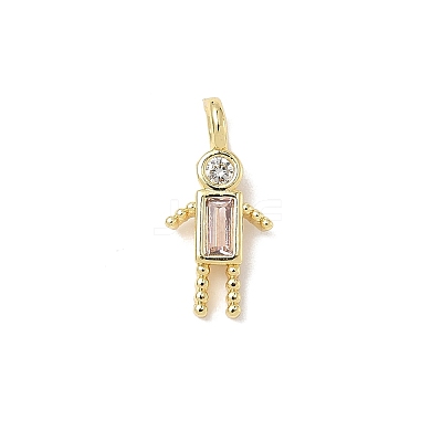 Brass Micro Pave Cubic Zirconia Pendants ZIRC-I356-17G-A11-1