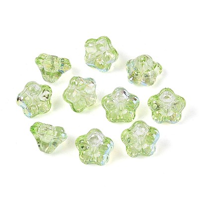 Electroplate Transparent Glass Beads Strands EGLA-N055-03A-02-1