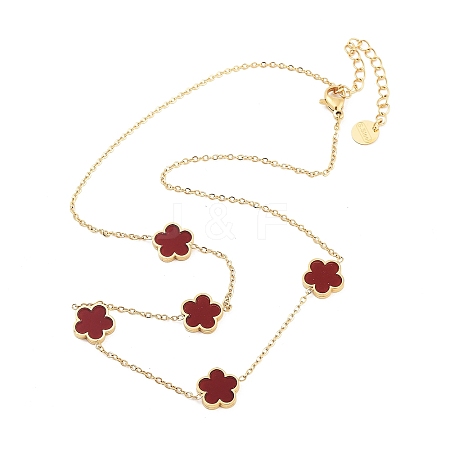 Golden 304 Stainless Steel Necklace NJEW-K252-09G-01-1