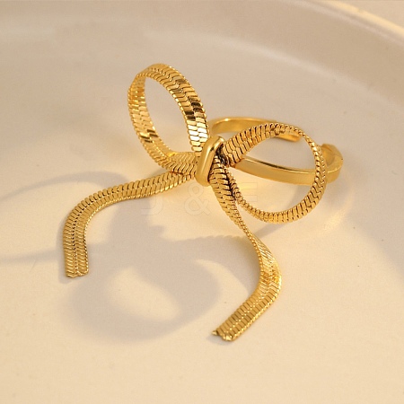 304 Stainless Steel Open Cuff Rings RJEW-R023-03G-01-1