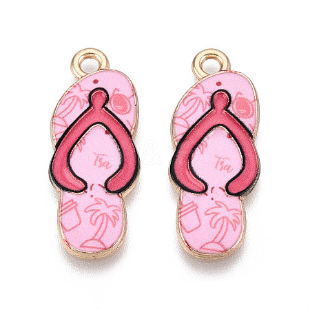 Alloy Enamel Pendants ENAM-T022-39KCG-08-1