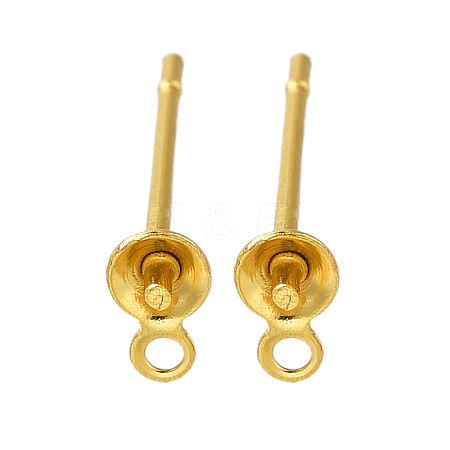 304 Stainless Steel Stud Earring Findings STAS-P370-02B-G-1