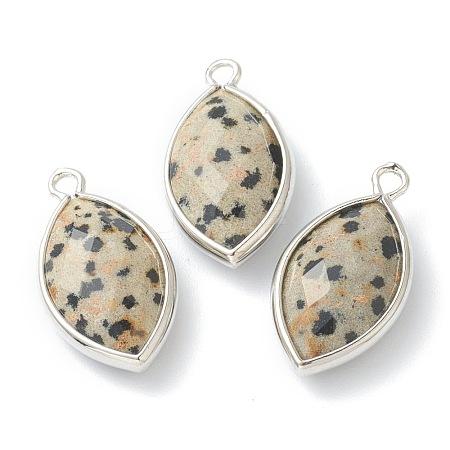 Natural Dalmatian Jasper Pendants G-B009-01P-B-1