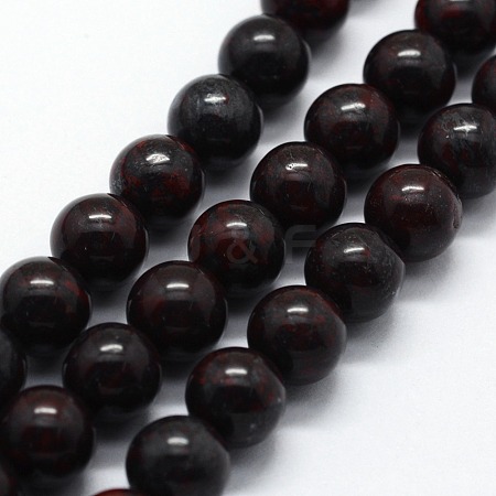 Natural Brecciated Jasper Beads Strands G-I199-31-6mm-1