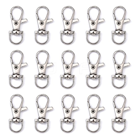 Platinum Plated Alloy Lobster Swivel Clasps For Key Ring LS-PALLOY-E385-15P-1
