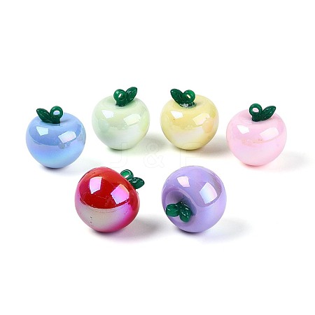 Plating Opaque Acrylic Pendants PACR-T018-02M-1